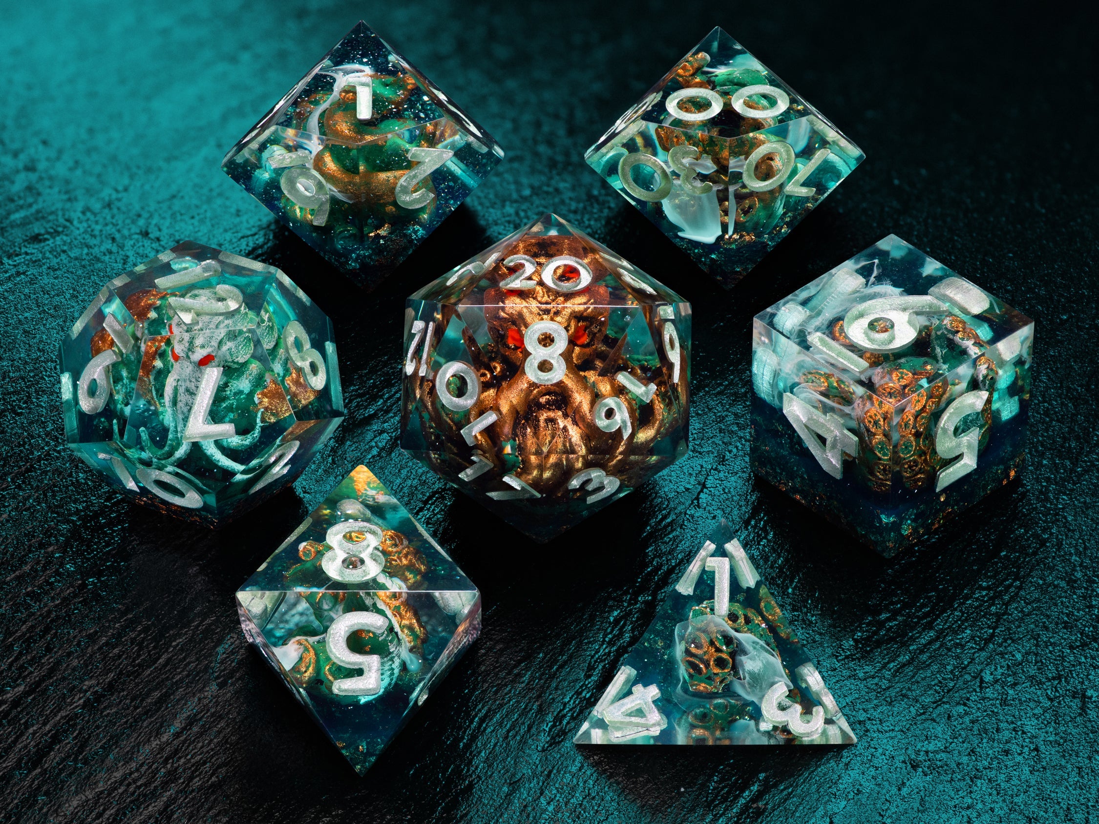 Dice Set Cthulhu Green